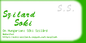 szilard soki business card