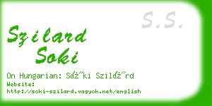 szilard soki business card